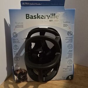Ultra Baskerville Basket Muzzle - Black, size 5